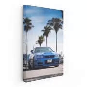 Nissan Skyline GT-R R34 Roaring Through Metropolis - Iconic Power