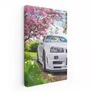 Nissan GT-R R34 among flowers - Legendary Icon