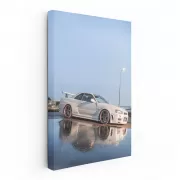 Nissan R34 GT-R Skyline in Rain - Iconic Performance Legend