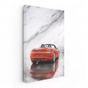 Red Porsche 718 Boxster S - Marble Finish, Sporty Elegance