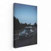 Porsche Taycan Turbo S Black at Dusk - Speed and Elegance