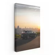 Porsche Cayenne S Sunset Cityscape - Urban Elegance