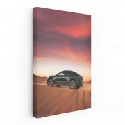 Green Porsche Macan 4S at Sunset Desert - Unleash Adventure