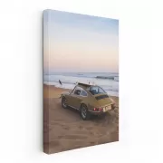 1970 Porsche 911T on Beach - Classic Elegance in Motion