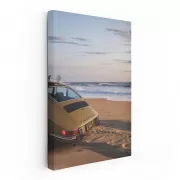 Vintage 1970 Porsche 911T on Beach - Classic Elegance