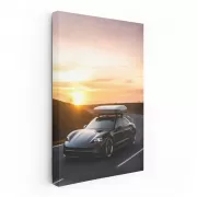 Porsche at Sunset - Timeless Elegance on Road