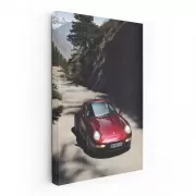 Majestic Red Porsche 993 Turbo Conquering Mountain Roads