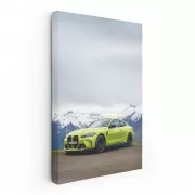 Sao Paulo Yellow BMW M4 in Snowy Mountains - Bold Elegance