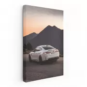 Stunning White BMW M4 Competition at Mountain Sunset - Pure Power