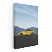 Yellow BMW M5 G90 Sedan in Mountains - Powerful Elegance