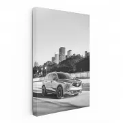 Sleek Black & White Acura - Modern Elegance in Motion