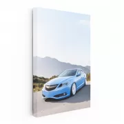 Blue Acura ILX in Mountain Landscape - Sleek and Adventurous