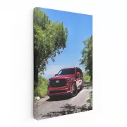 Bold Red Cadillac Escalade V-Series: Power Meets Nature