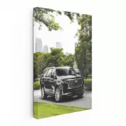 Cadillac Escalade with Urban Skyline - Luxury in Motion