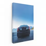 Black Cadillac in Snowy Mountains - Elegance Meets Adventure