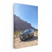 Black Cadillac in Mountains - Elegance and Power