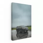 Black Cadillac in Rain - Elegance Meets Power