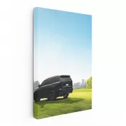 Black Cadillac with Urban Backdrop - Elegance in Motion