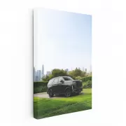 Black Cadillac with Urban Backdrop - Sleek and Stylish