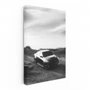 Vintage Black and White Cadillac - Timeless Elegance