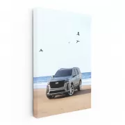 Cadillac Gray on Beach - Timeless Elegance in Motion