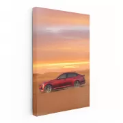 Cadillac at Sunset in Desert - Icon of Luxury and Power