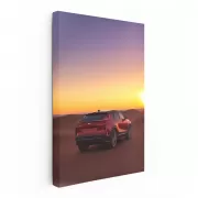 Sunset Desert Cadillac - Classic Elegance on Horizon