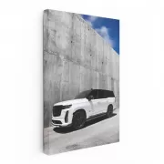 Cadillac White Concrete Wall - Elegance in Motion
