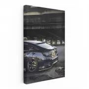 Sleek Black Honda Civic at Bridge - Sporty Elegance