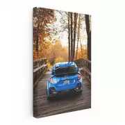 Blue Honda Civic in Autumn Park - Reliable and Stylish