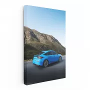 Blue Honda Civic in Mountains - Sporty and Stylish Ride