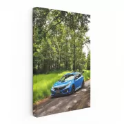 Blue Honda Civic in Forest - Reliable and Stylish Ride