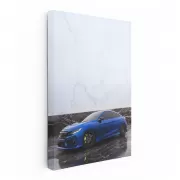 Blue Honda Civic on Marble - Dynamic and Stylish Ride