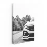 Honda Civic Black White 2 - Sporty & Sleek Design