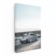 Gray Honda Civic in Parking Spot - Sleek and Stylish