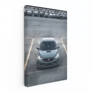 Honda Civic Gray Parking - Sleek and Stylish Ride