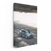 Gray Honda Civic in Parking - Compact Elegance in Motion