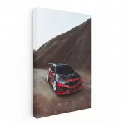 Red Honda Civic in Mountainous Terrain - Sporty and Bold