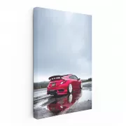 Red Honda Civic in Rain - 1: Sleek and Reliable