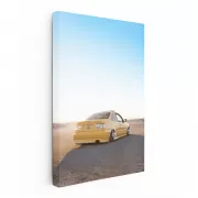 Yellow Honda Civic Driving Through Desert - Spirit of Adventure