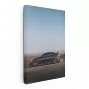 Black Honda Civic at Sunset - Urban Elegance in Motion