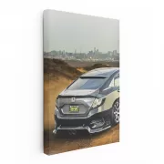 Grey Honda Civic with Urban Backdrop - Agile and Stylish