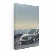 Grey Honda Civic with Urban Backdrop - Stylish & Modern