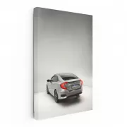 Grey Honda Civic Parked - Reliable and Stylish Car