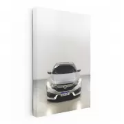 Grey Honda Civic Parked - Reliable and Stylish Ride