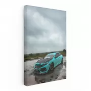 Honda Civic in Overcast Skies - Sleek and Reliable Ride