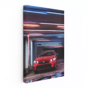 Honda Civic in Neon Lot - Red Beauty, Urban Icon