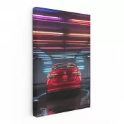 Honda Civic in Neon Lot - Red Beauty with Urban Flair