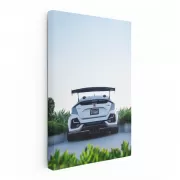 Honda Civic in White - Parked Elegance - Reliable and Stylish