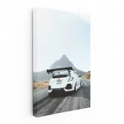 White Honda Civic Navigating Mountain Roads - Adventure Ready